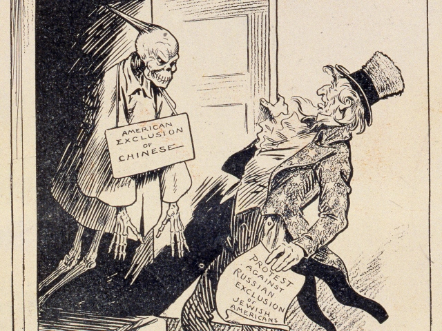 19th century cartoon example of Yellow Peril
